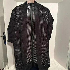 Time and Tru Black Crochet Layering Size L-XL